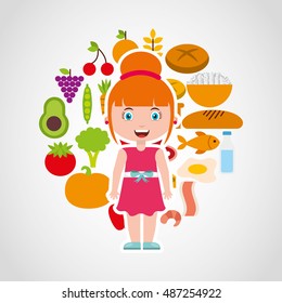 kids menu restaurant icon vector illustration design