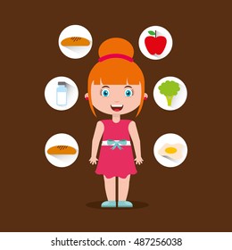 kids menu restaurant icon vector illustration design