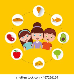 kids menu restaurant icon vector illustration design