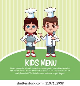 Kids menu template