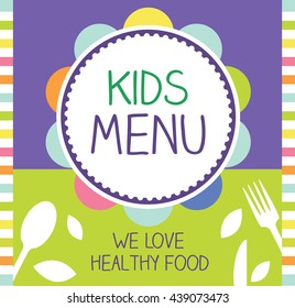 kids menu vector design