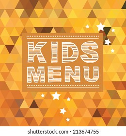Kids menu. Vector template.