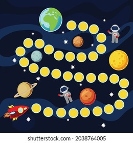 Kids mini games for development. Space maze. 
