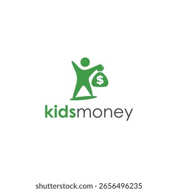 Kids Money Logo Vector Simple