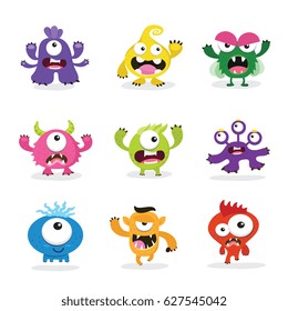 kids monster logo collection