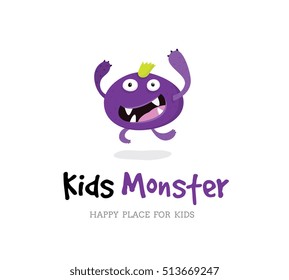 Kids Monster Logo Template. 

