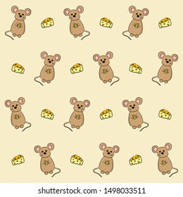 kids mouse pattern. vector background. Digital papers mouse