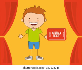 kids moviegoers design, vector illustration eps10 graphic 