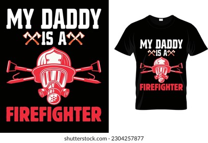 Kids My Daddy es un bombero orgulloso hijo de camiseta de camión de bomberos