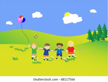 Kids in the nature
