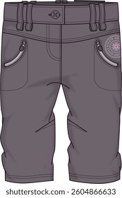 Kids non denim pant, 100% cotton twill fabric, slim fit
