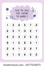 kids number coloring worksheet printable for kids fun education learning