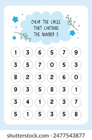 kids number coloring worksheet printable for kids fun education learning