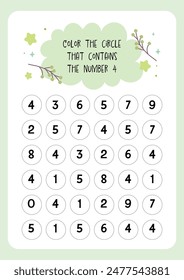kids number coloring worksheet printable for kids fun education learning