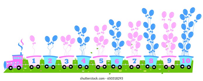 kids number train