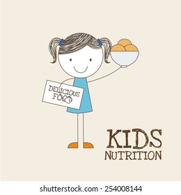 kids nutrition design, vector illustration eps10 graphic 