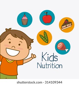 Kids nutrition design, vector illustration eps 10.