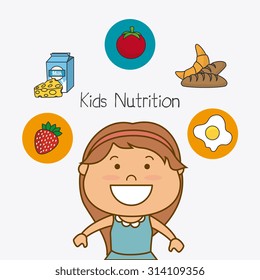 Kids nutrition design, vector illustration eps 10.
