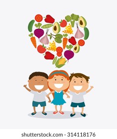Kids nutrition design, vector illustration eps 10.