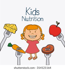 Kids nutrition design, vector illustration eps 10.