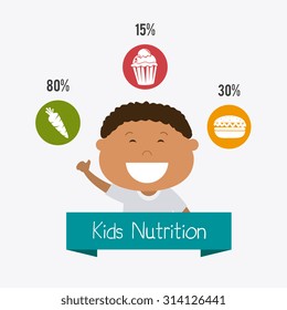 Kids nutrition design, vector illustration eps 10.