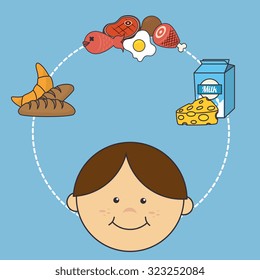 kids nutrition design, vector illustration eps10 graphic 