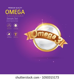Kids Omega Calcium and Vitamin Concept Logo Gold Kids