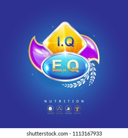 Kids Omega Calcium and Vitamin - Concept Logo Gold Kids