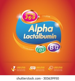 Kids Omega Calcium and Vitamin - Concept Logo Gold Kids
