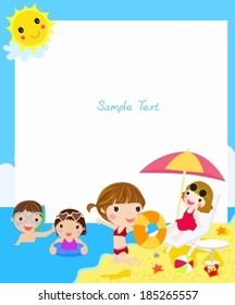 kids on beach