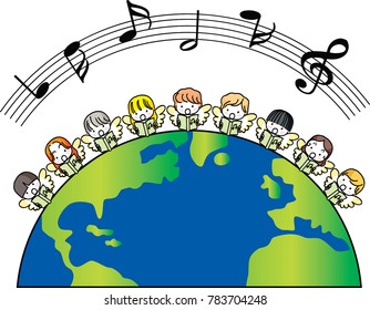 kids on earth vector