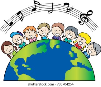kids on earth vector