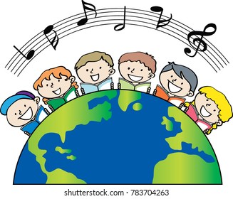 kids on earth vector