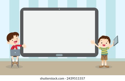 kids on online learning education courses