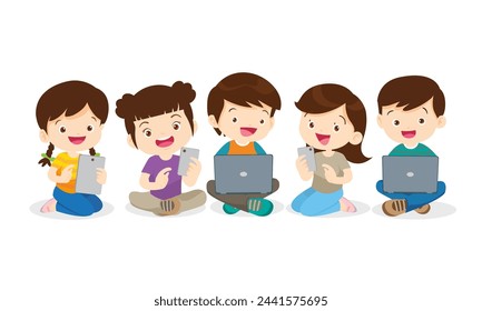 kids on online learning education courses