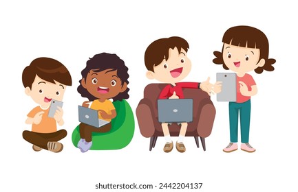 kids on online learning education technology education