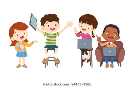 kids on online learning education technology education