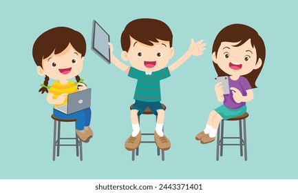 kids on online learning education technology education