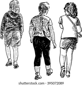 kids on a walk