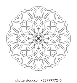 Kids Ornate Orbits mandala colouring book page for KDP book interior. Peaceful Petals, Ability to Relax, Brain Experiences, Harmonious Haven, Peaceful Portraits, Blossoming Beauty mandala design.