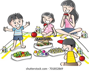 kids in outdoors