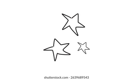 Kids Outline star kids Vector Cartoon Artworks