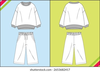 CRIANÇAS OVERSIZE SEATSHIRT PAJAMA PANT SET