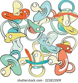 kid's pacifier simple  background