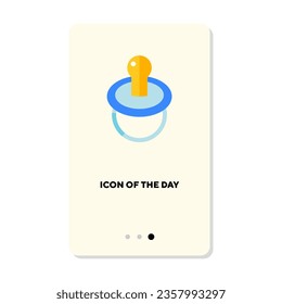 Kids pacifier vector icon. Pacifier for babies isolated sign. Infant concept. Vector illustration symbol elements for web design and apps