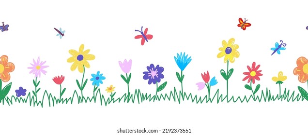 Kids painting flowers 