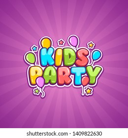 Kids Party Birthday Invitation Vector