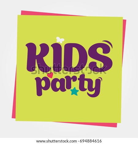 kids party design poster template children stock vector royalty poster template for kids