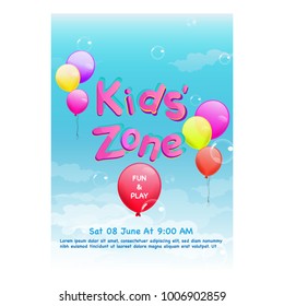Kids Party Flyer or Banner Design.