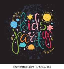 kids party illustration vector design full editable psd